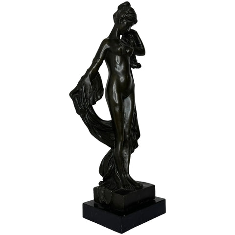 La Source After Auguste Moreau  c1900 French Art Nouveau Bronze Celebrating Feminine Harmony