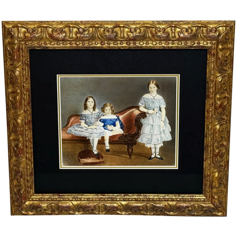 Captain John Cooke’s Family Legacy Portrait of Louisa Cooke’s Three Daughters c1833 Circle of William Egley