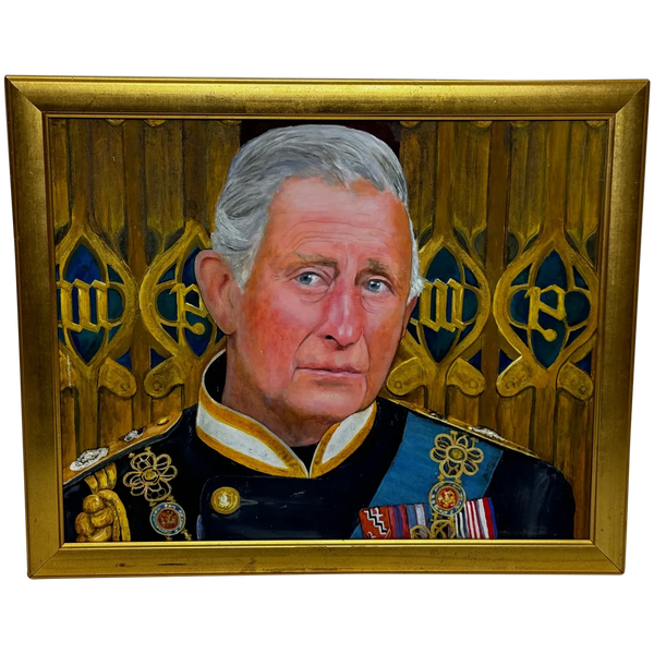 Oil Painting Royal Portrait Heir Apparent Prince Of Wales Now King Charles III