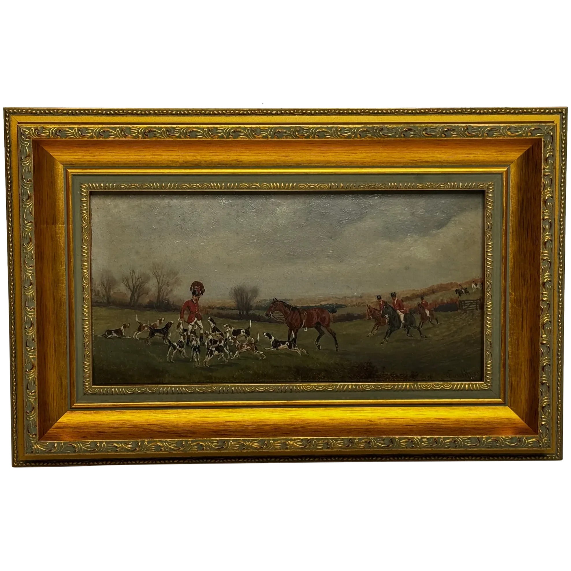 The Death The Berkeley Hunt – A Victorian Sporting Oil c1880