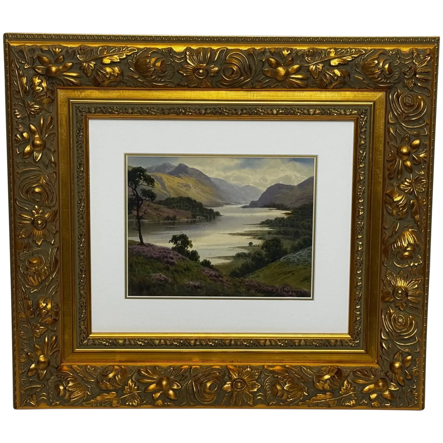 🌄 “Thirlmere with Helvellyn, Lake District” – Watercolour by Edward Horace Thompson, c. 1925