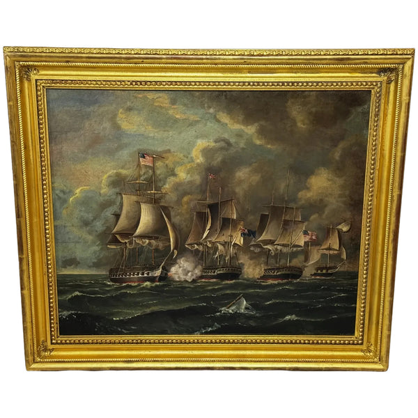 USS Constitution Captures HMS Cyane & HMS Levant, War of 1812 — in the manner of Thomas Buttersworth