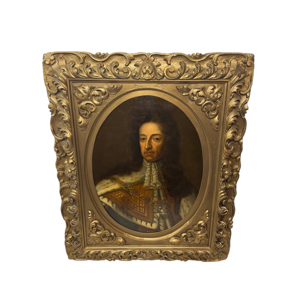 Early 18th Century After Sir Godfrey Kneller Oil Portrait of King William III