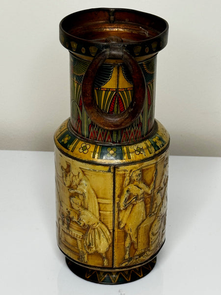 Antique British Biscuit Tin Egyptian Vase Discovery Tomb King Tutankhamun - Cheshire Antiques Consultant Ltd