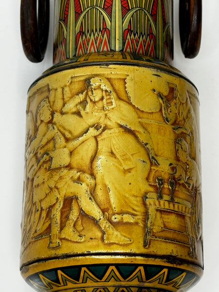 Antique British Biscuit Tin Egyptian Vase Discovery Tomb King Tutankhamun - Cheshire Antiques Consultant Ltd