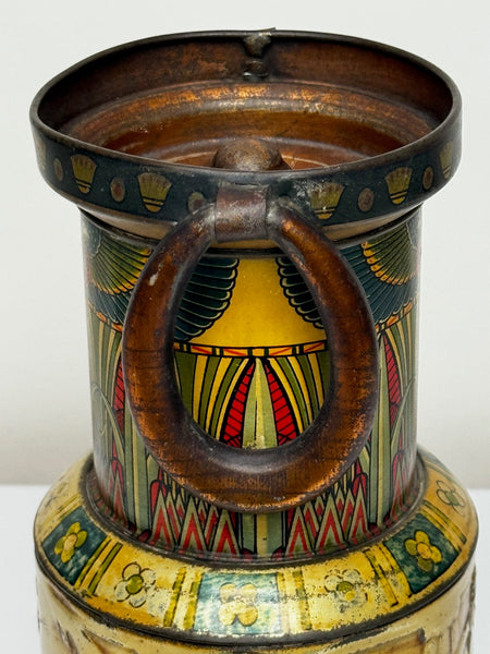 Antique British Biscuit Tin Egyptian Vase Discovery Tomb King Tutankhamun - Cheshire Antiques Consultant Ltd