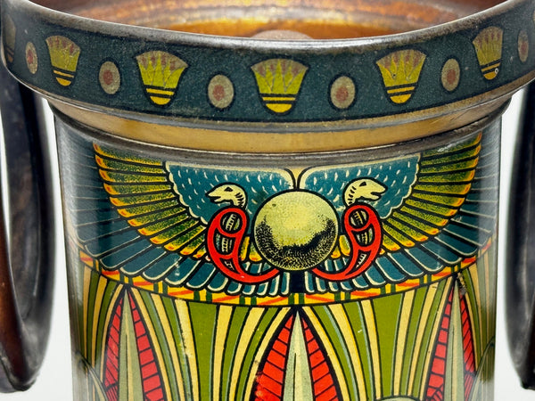 Antique British Biscuit Tin Egyptian Vase Discovery Tomb King Tutankhamun - Cheshire Antiques Consultant Ltd