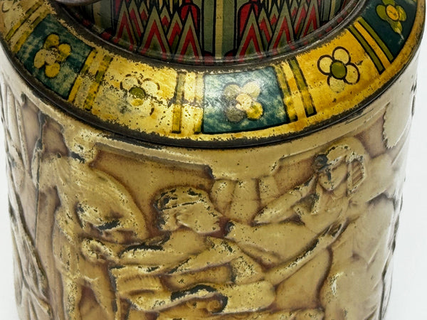 Antique British Biscuit Tin Egyptian Vase Discovery Tomb King Tutankhamun - Cheshire Antiques Consultant Ltd