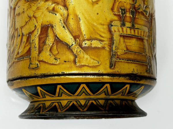 Antique British Biscuit Tin Egyptian Vase Discovery Tomb King Tutankhamun - Cheshire Antiques Consultant Ltd