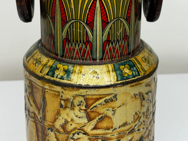 Antique British Biscuit Tin Egyptian Vase Discovery Tomb King Tutankhamun - Cheshire Antiques Consultant Ltd