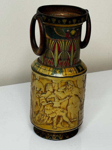 Antique British Biscuit Tin Egyptian Vase Discovery Tomb King Tutankhamun - Cheshire Antiques Consultant Ltd