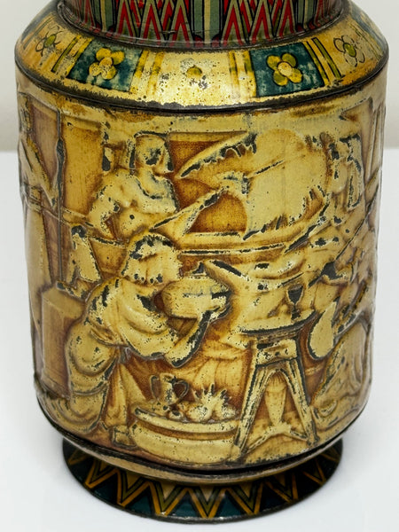 Antique British Biscuit Tin Egyptian Vase Discovery Tomb King Tutankhamun - Cheshire Antiques Consultant Ltd