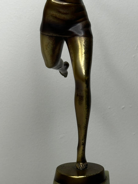 Austrian Art Deco Sculpture Dancing Lady With Elegant Legs By Josef Lorenzl - Cheshire Antiques Consultant Ltd