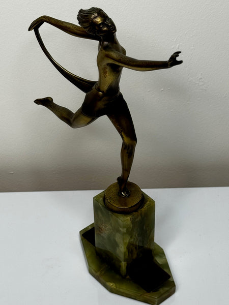 Austrian Art Deco Sculpture Dancing Lady With Elegant Legs By Josef Lorenzl - Cheshire Antiques Consultant Ltd