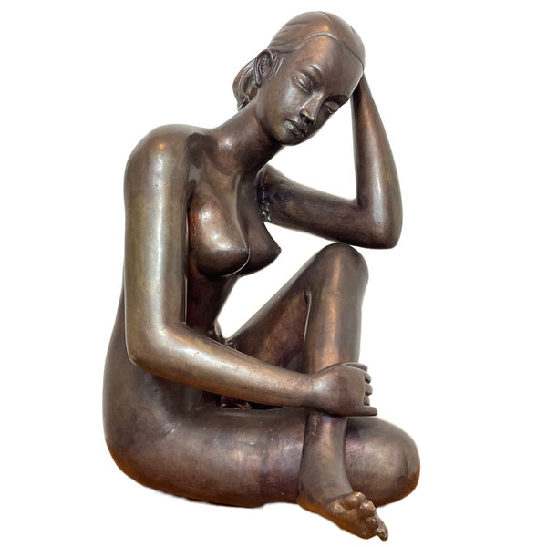 Beautiful Bronze Tribal Lady Sculpture - Cheshire Antiques Consultant Ltd