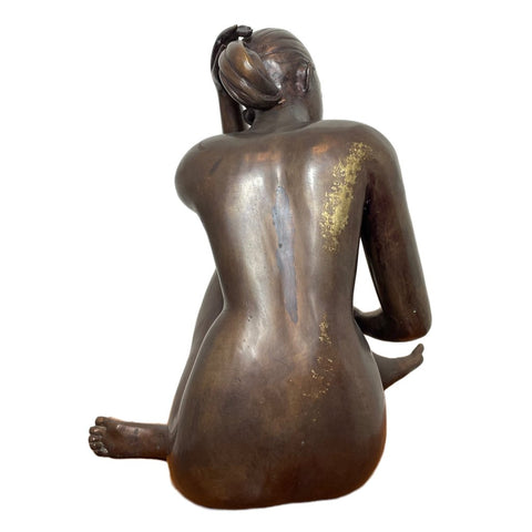Beautiful Bronze Tribal Lady Sculpture - Cheshire Antiques Consultant Ltd
