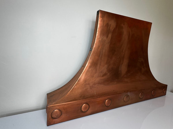 British After The Georgian Curved Copper Fireplace Hollow Hood Canopy Wall Mount - Cheshire Antiques Consultant Ltd