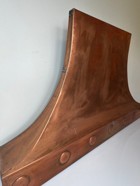 British After The Georgian Curved Copper Fireplace Hollow Hood Canopy Wall Mount - Cheshire Antiques Consultant Ltd