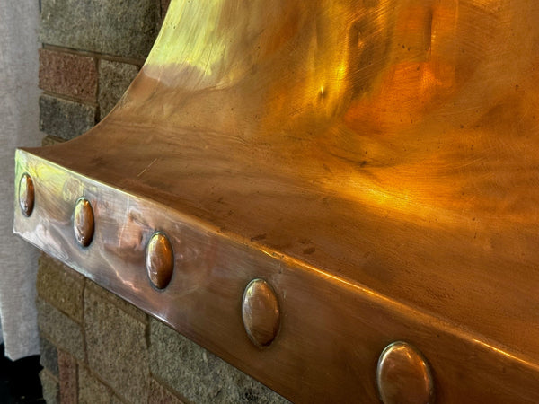 British After The Georgian Curved Copper Fireplace Hollow Hood Canopy Wall Mount - Cheshire Antiques Consultant Ltd