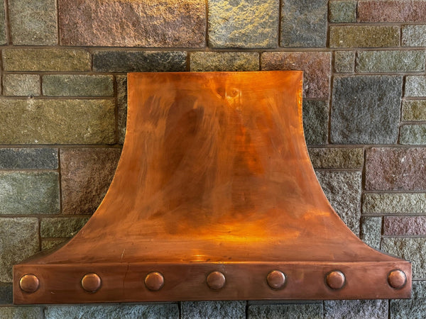 British After The Georgian Curved Copper Fireplace Hollow Hood Canopy Wall Mount - Cheshire Antiques Consultant Ltd