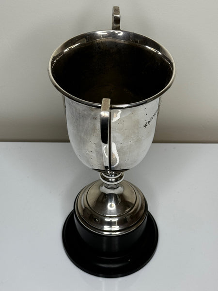 British Silver Plate Round Sporting Pigeon Thurso 1st Racing Trophy Winners Cup - Cheshire Antiques Consultant Ltd