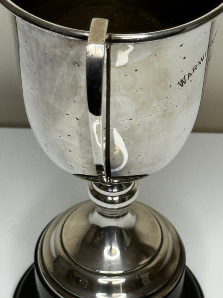 British Silver Plate Round Sporting Pigeon Thurso 1st Racing Trophy Winners Cup - Cheshire Antiques Consultant Ltd