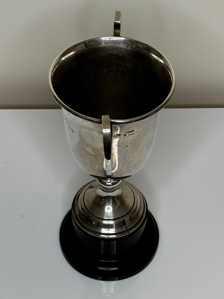 British Silver Plate Round Sporting Pigeon Thurso 1st Racing Trophy Winners Cup - Cheshire Antiques Consultant Ltd