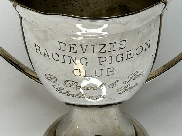 British Silver Plate Wiltshire Devizes Racing Pigeon Club Trophy Cup - Cheshire Antiques Consultant Ltd