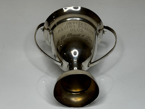 British Silver Plate Wiltshire Devizes Racing Pigeon Club Trophy Cup - Cheshire Antiques Consultant Ltd