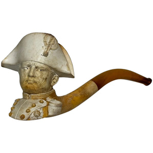 Carved Meerschaum Smoking Pipe The Little Corporal Napoleon Bonaparte Sculpture - Cheshire Antiques Consultant Ltd