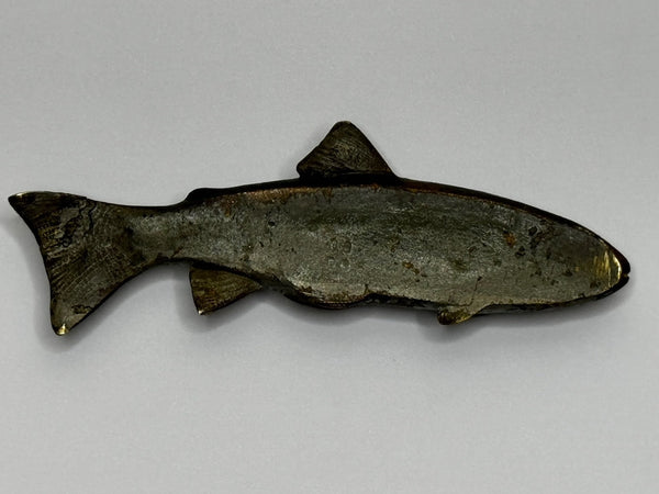 Cold Painted Bronze Sculpture Leaping Salmon Fish In the Bergman Influenced Design - Cheshire Antiques Consultant Ltd