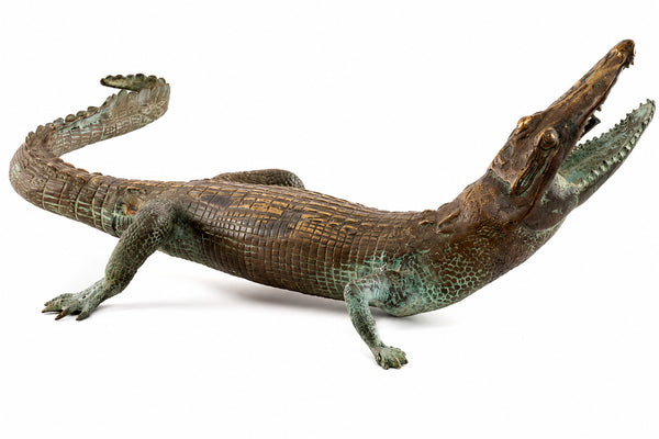 Bronze Crocodile Fountain Head Water Feature In the manner of Antoine-Louis Barye, c.1920