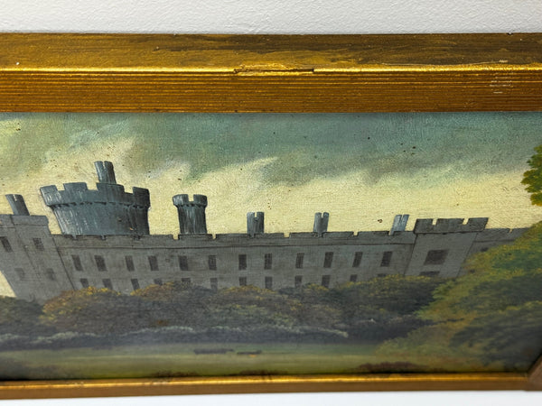 Early Victorian Oil Painting Architectural Historic Arundel Castle After James Canter - Cheshire Antiques Consultant Ltd