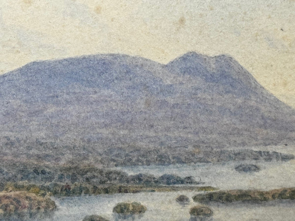 Edwardian Watercolour Windermere Scafell Pike Lake District Follower Harry Sutton Palmer - Cheshire Antiques Consultant Ltd