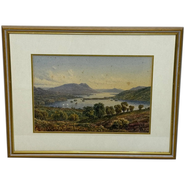 William Taylor Longmire Windermere 1903 signed Lake District watercolour