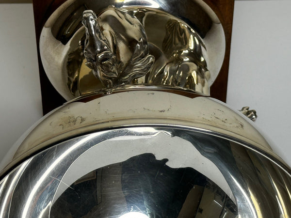 French Silver Plate Equestrian Horse Trophy Style Of Cadre Noir de Saumur - Cheshire Antiques Consultant Ltd