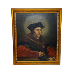 Oil Painting Sir Thomas More Privy Council Chancellor Duchy of Lancaster After Hans Holbein