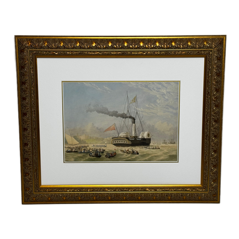 HMY Victoria & Albert I First Royal Steam Yacht off Osborne House 19thC Victorian British Marine Watercolour in the Manner of Nicholas Condy