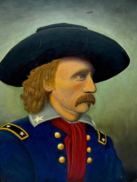 Historic Oil Painting Civil War General George Custer 1863 After Benjamin Brady - Cheshire Antiques Consultant Ltd