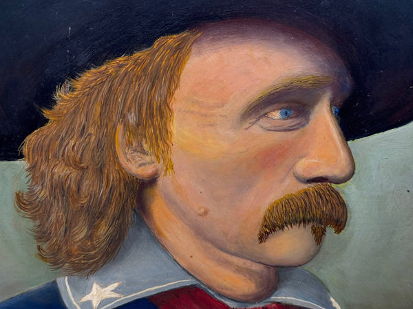 Historic Oil Painting Civil War General George Custer 1863 After Benjamin Brady - Cheshire Antiques Consultant Ltd