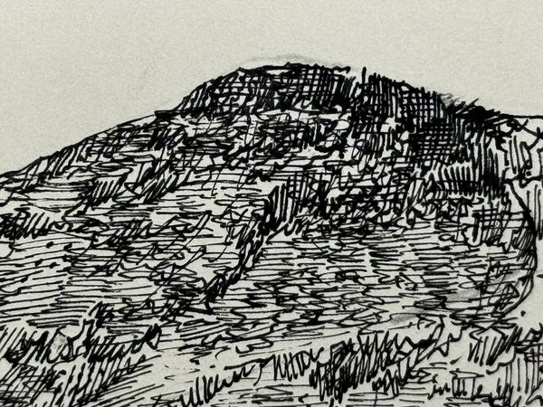 Illustration Drawing Landscape Low Fell Lake District Cumbria by Alfred Wainwright - Cheshire Antiques Consultant Ltd