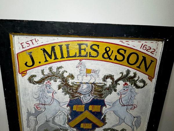 Large Equine Livery J Miles & Son Dorchester Hand Painted Shop Sign Master Saddlers - Cheshire Antiques Consultant Ltd