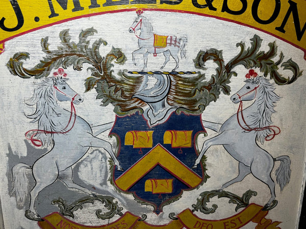 Large Equine Livery J Miles & Son Dorchester Hand Painted Shop Sign Master Saddlers - Cheshire Antiques Consultant Ltd