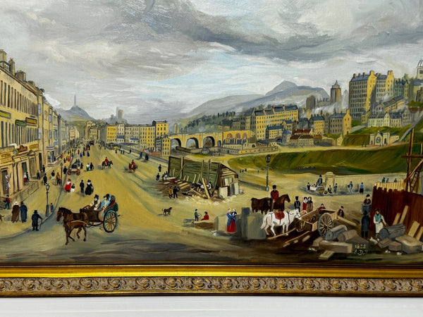 Large Oil Painting Edinburgh Building Of Royal Institution After Alexander Nasmyth - Cheshire Antiques Consultant Ltd