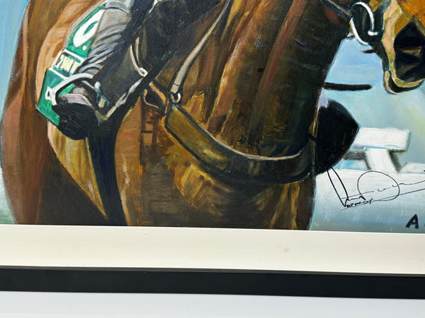 Oil Painting Grand National Winner No 6 Don't Push It 2010 Jockey A P McCoy Up - Cheshire Antiques Consultant Ltd