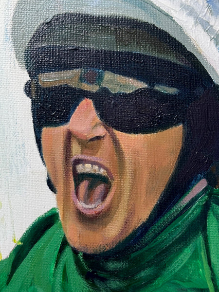 Oil Painting Grand National Winner No 6 Don't Push It 2010 Jockey A P McCoy Up - Cheshire Antiques Consultant Ltd