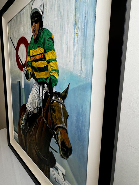 Oil Painting Grand National Winner No 6 Don't Push It 2010 Jockey A P McCoy Up - Cheshire Antiques Consultant Ltd