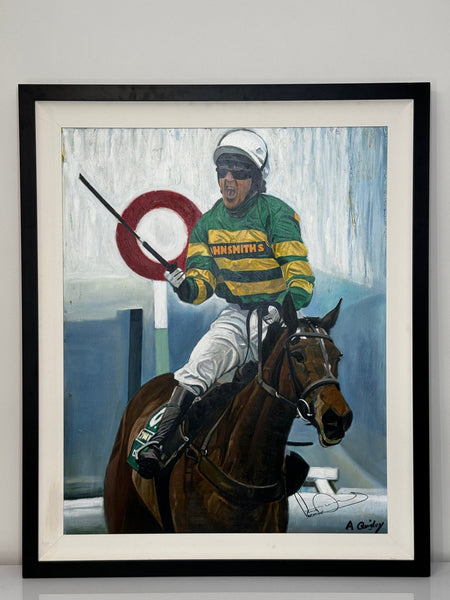 Oil Painting Grand National Winner No 6 Don't Push It 2010 Jockey A P McCoy Up - Cheshire Antiques Consultant Ltd