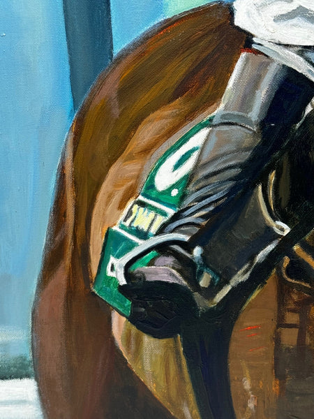 Oil Painting Grand National Winner No 6 Don't Push It 2010 Jockey A P McCoy Up - Cheshire Antiques Consultant Ltd