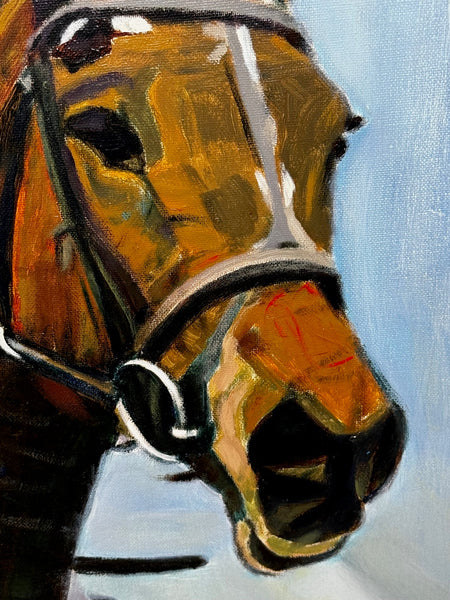 Oil Painting Grand National Winner No 6 Don't Push It 2010 Jockey A P McCoy Up - Cheshire Antiques Consultant Ltd